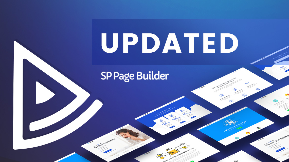 Update SP Page Builder gets 11 brand new predesigned templates